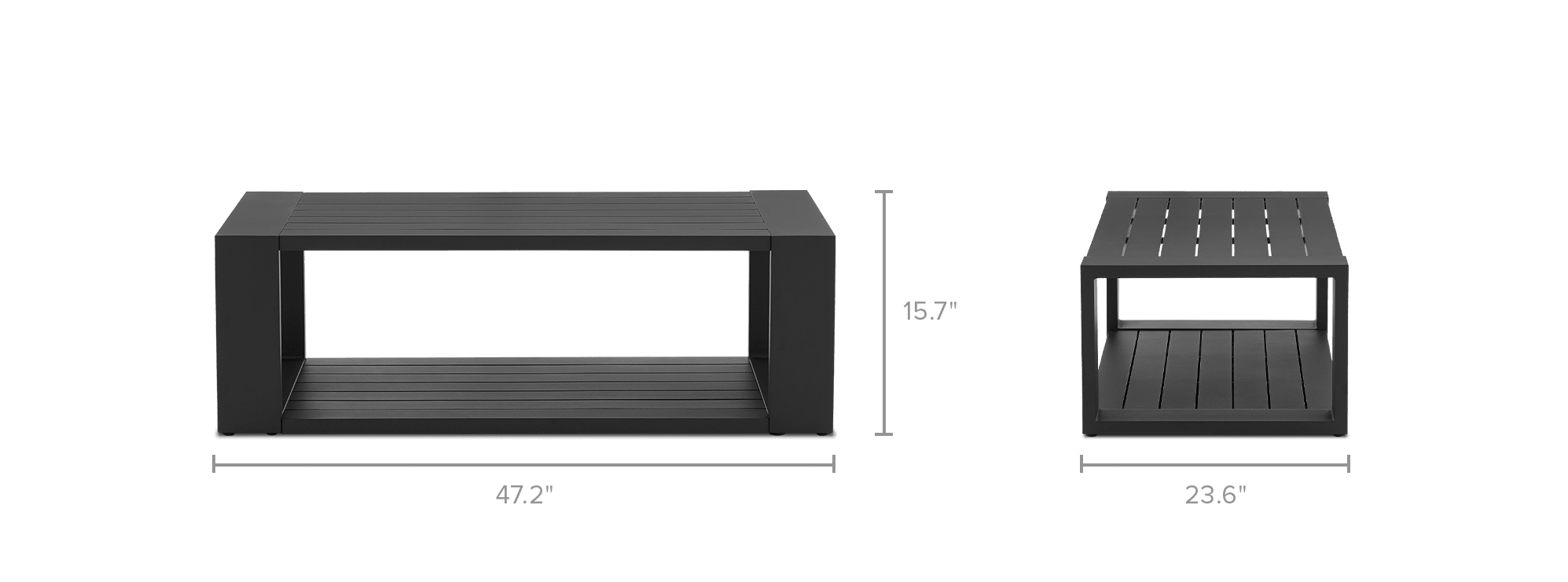 dimension of Rio Outdoor Rectangular Box Coffee Table