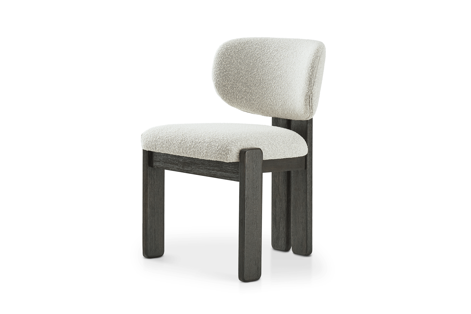 Oslo Dining Chair, (Performance Infinity) White Quartz Bouclé
