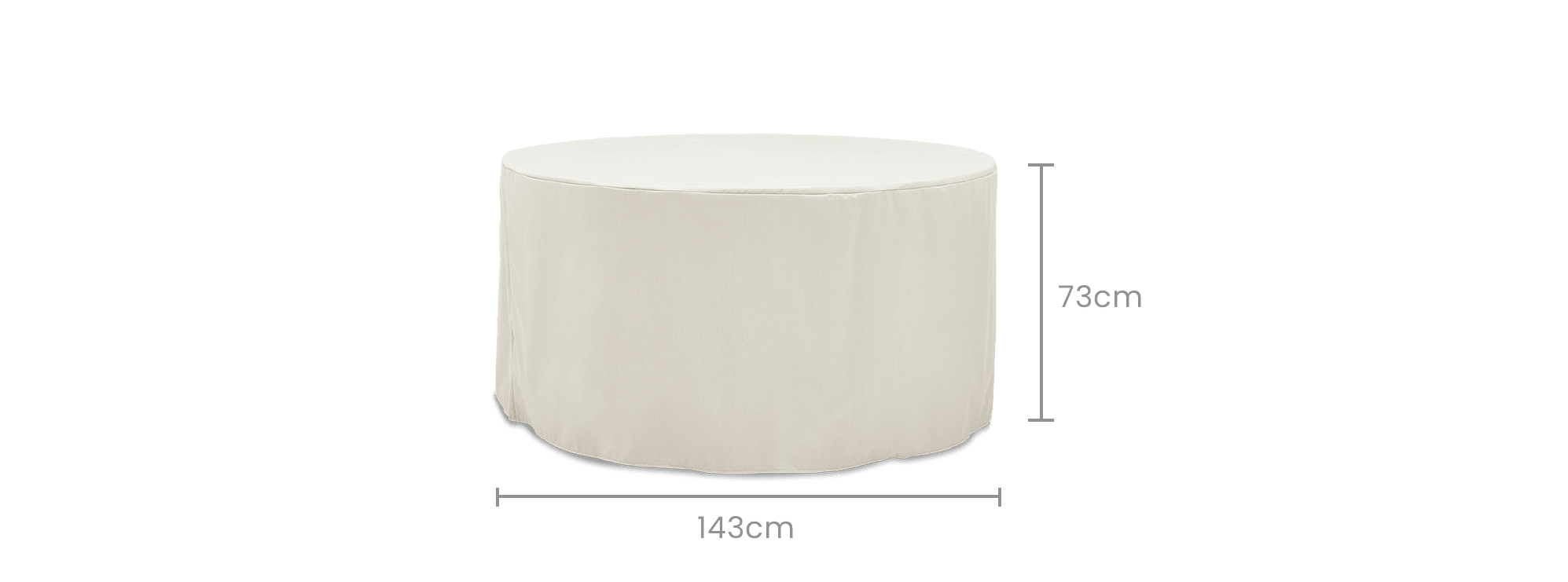 dimension of Rio Outdoor Round Dining Table Cover