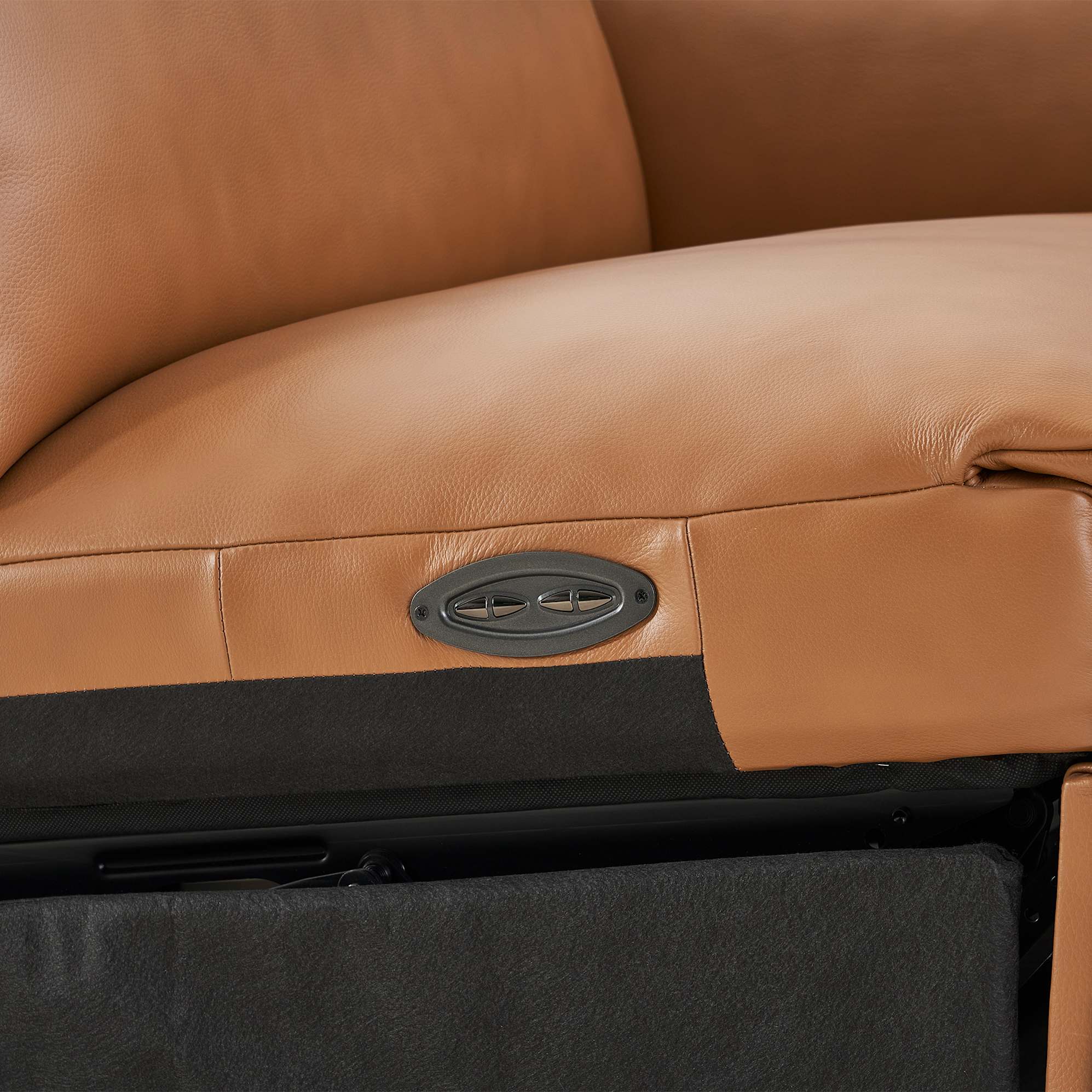 Jaron Leather Motion Recliner Armless Sofa 9