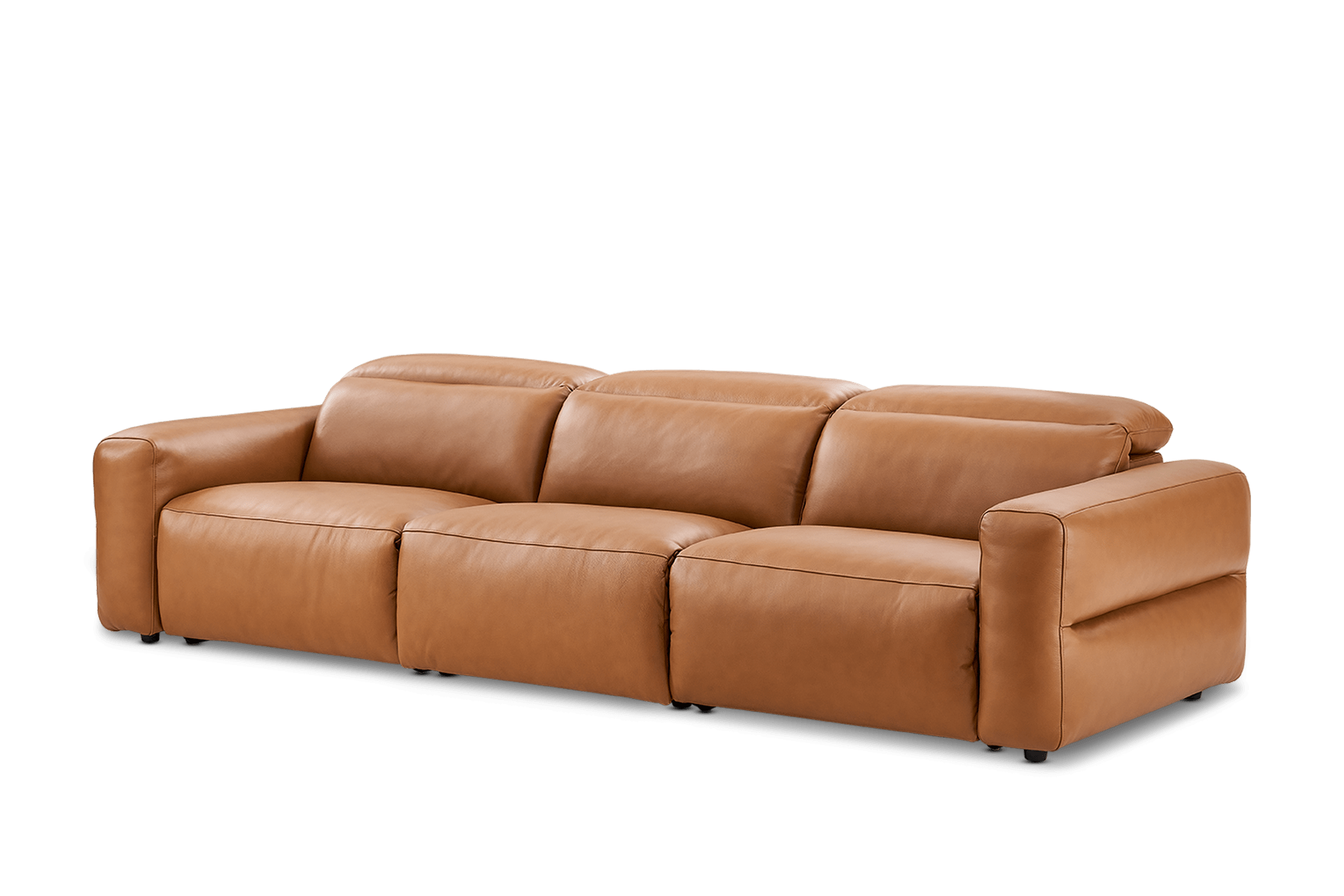 Jaron Leather Recliner Extended 3 Seater Sofa 12