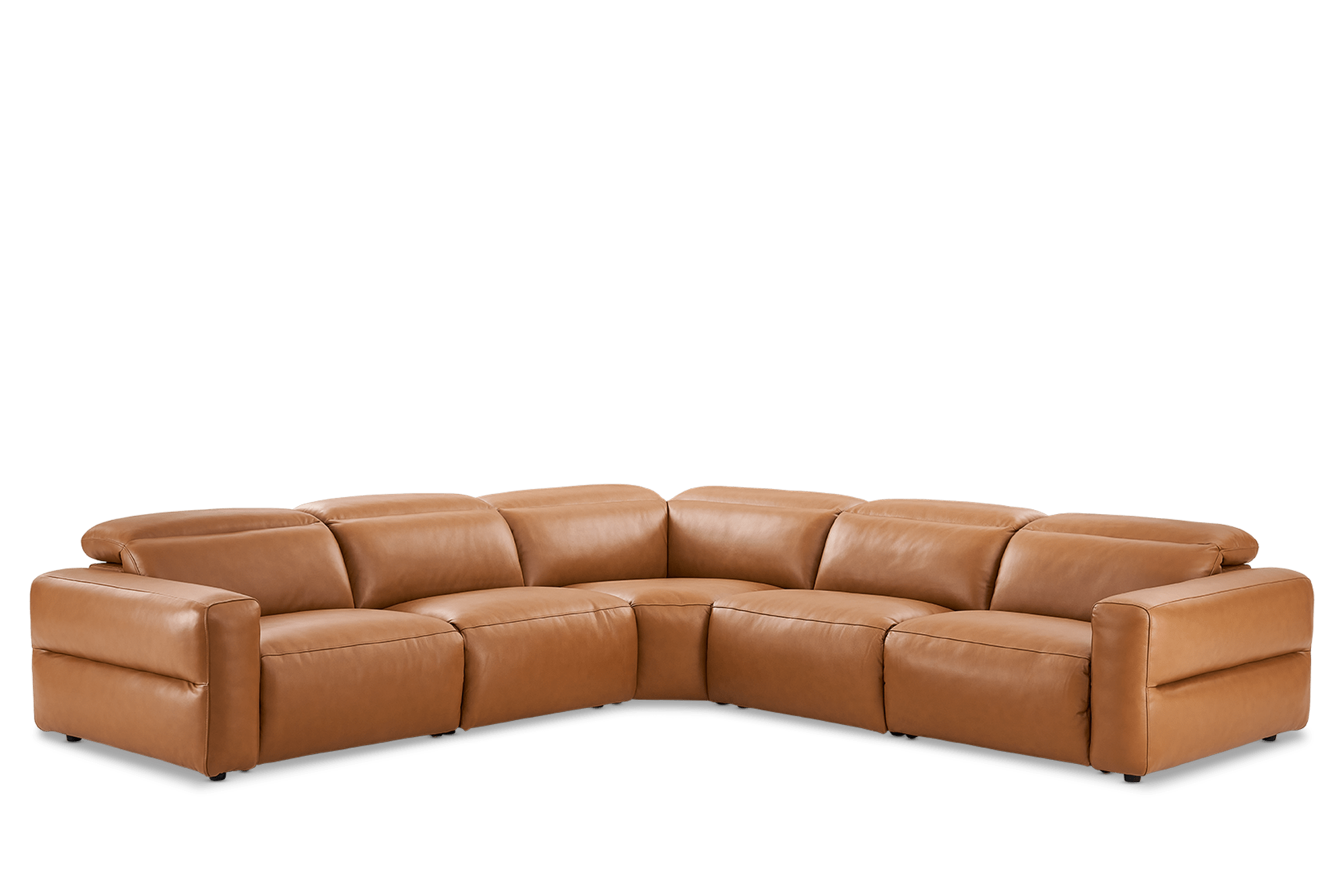 Jaron Leather Recliner L-Shaped Sectional Sofa 2