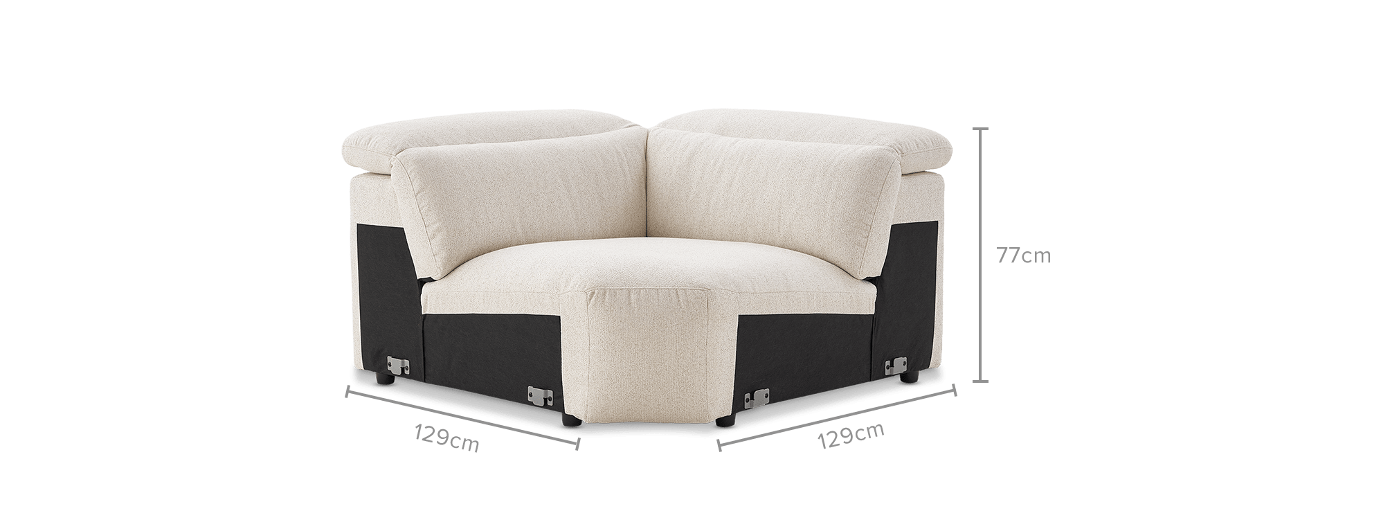 dimension of Jaron Performance Fabric Corner Sofa