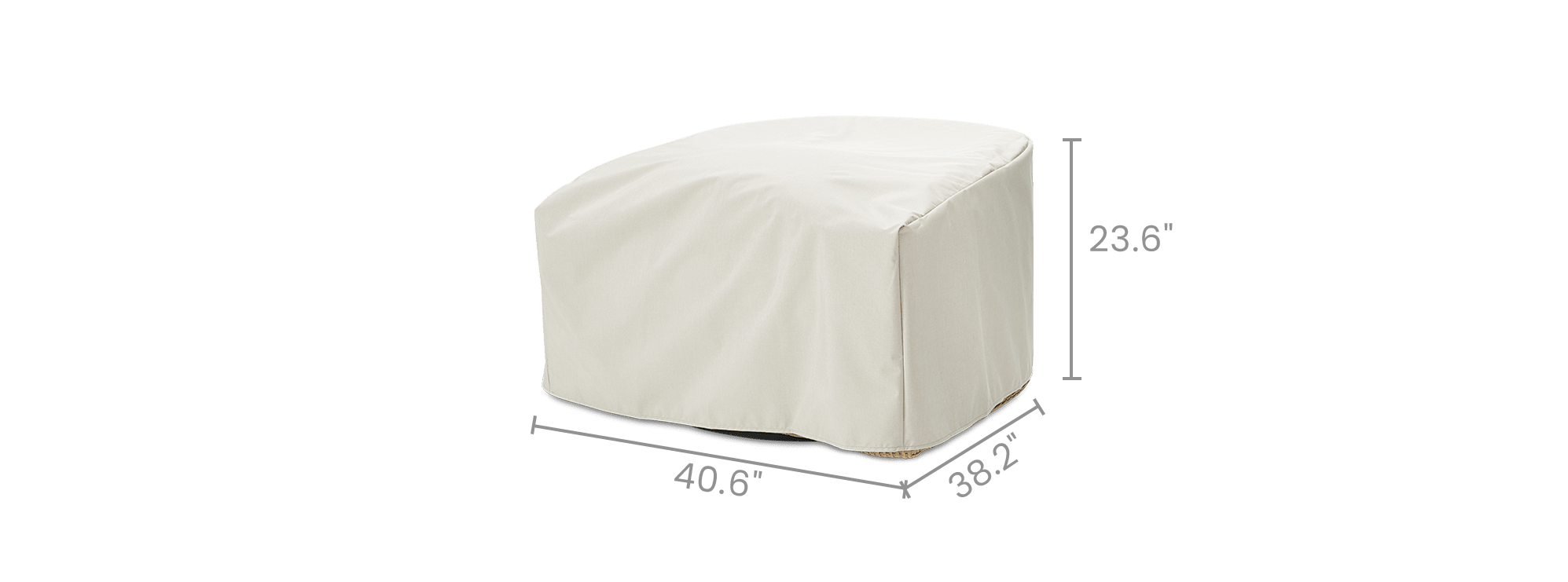 dimension of Lorna Outdoor Swivel Lounge Chair Cover