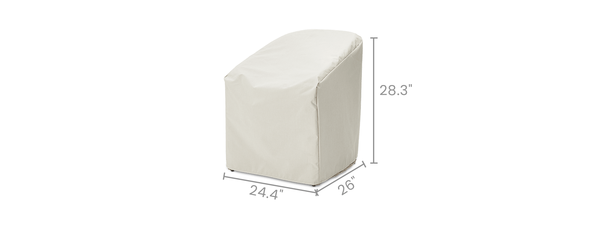 dimension of Lorna Outdoor Dining Armchair Cover