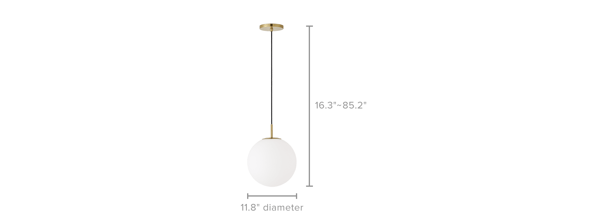 dimension of Cedric Pendant