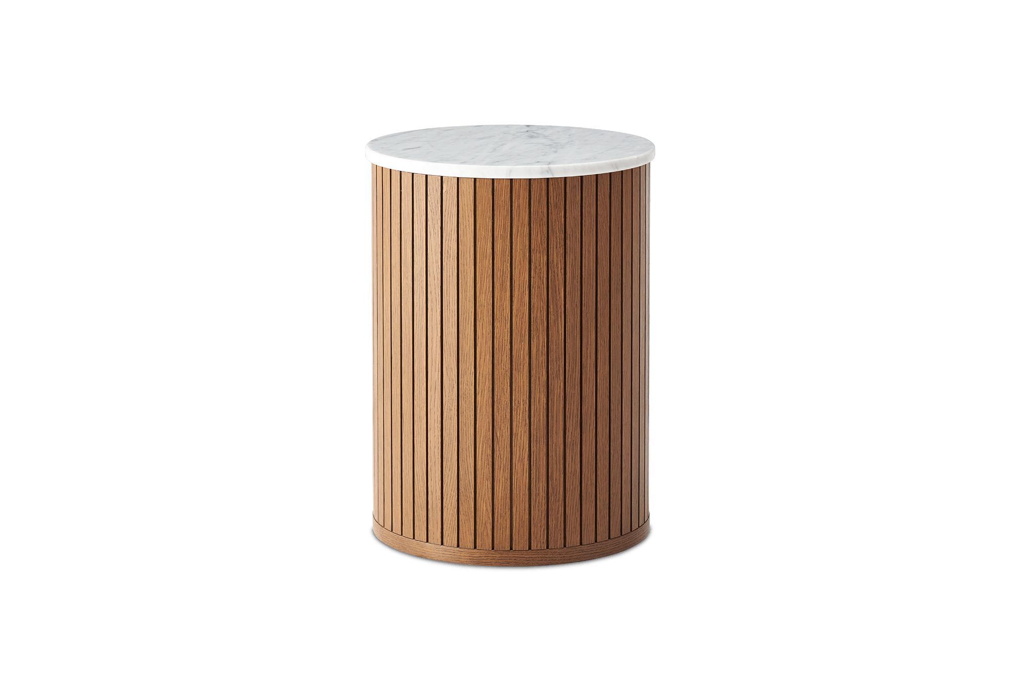 Harper Marble Side Table, Chestnut