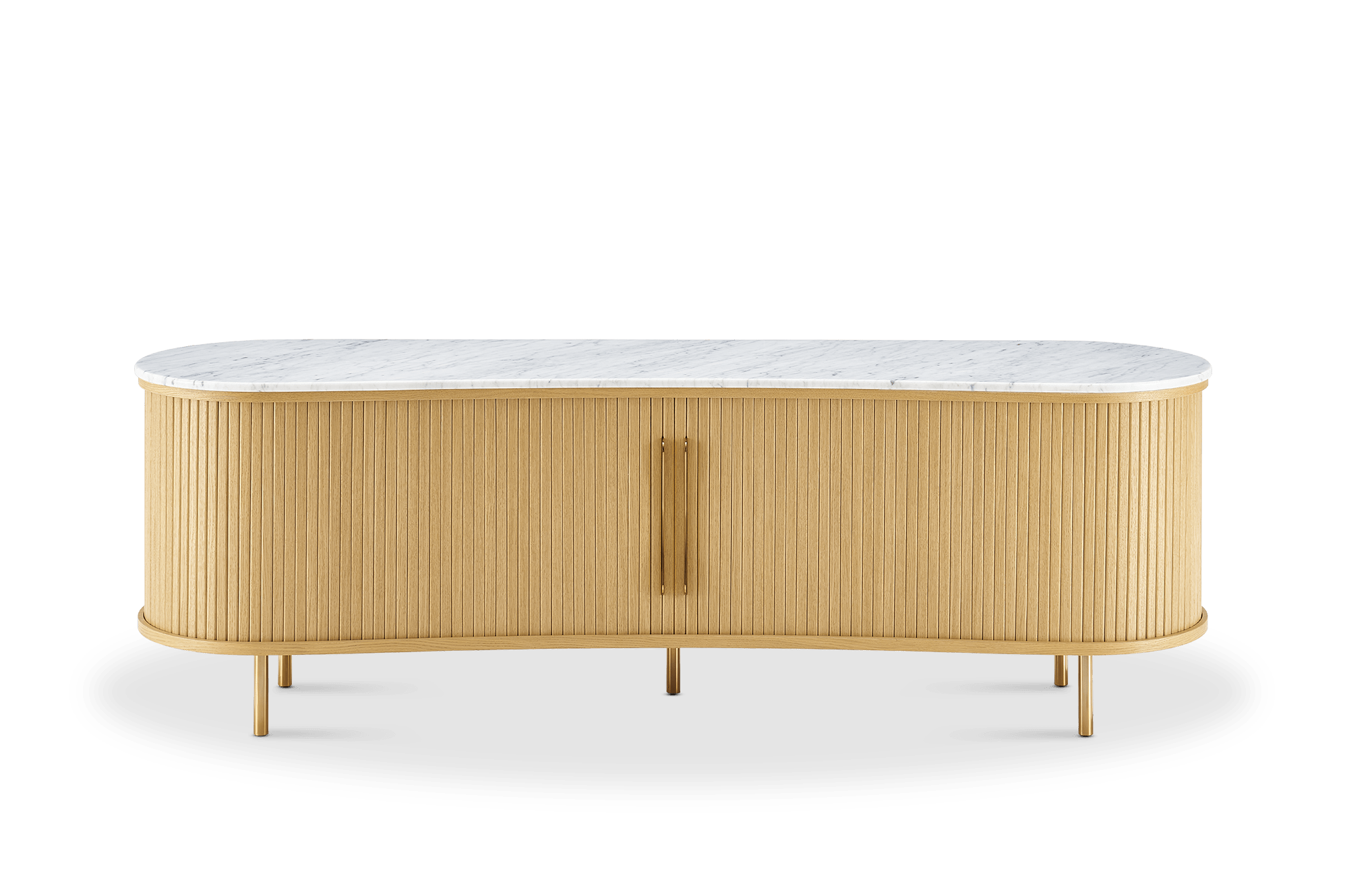 Harper Marble TV Stand, Natural