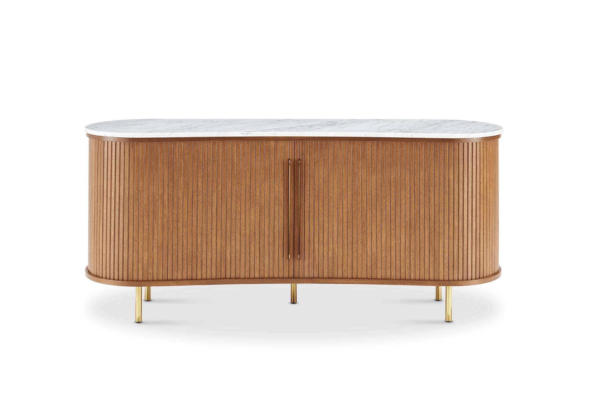 Harper Marble Sideboard, Chestnut
