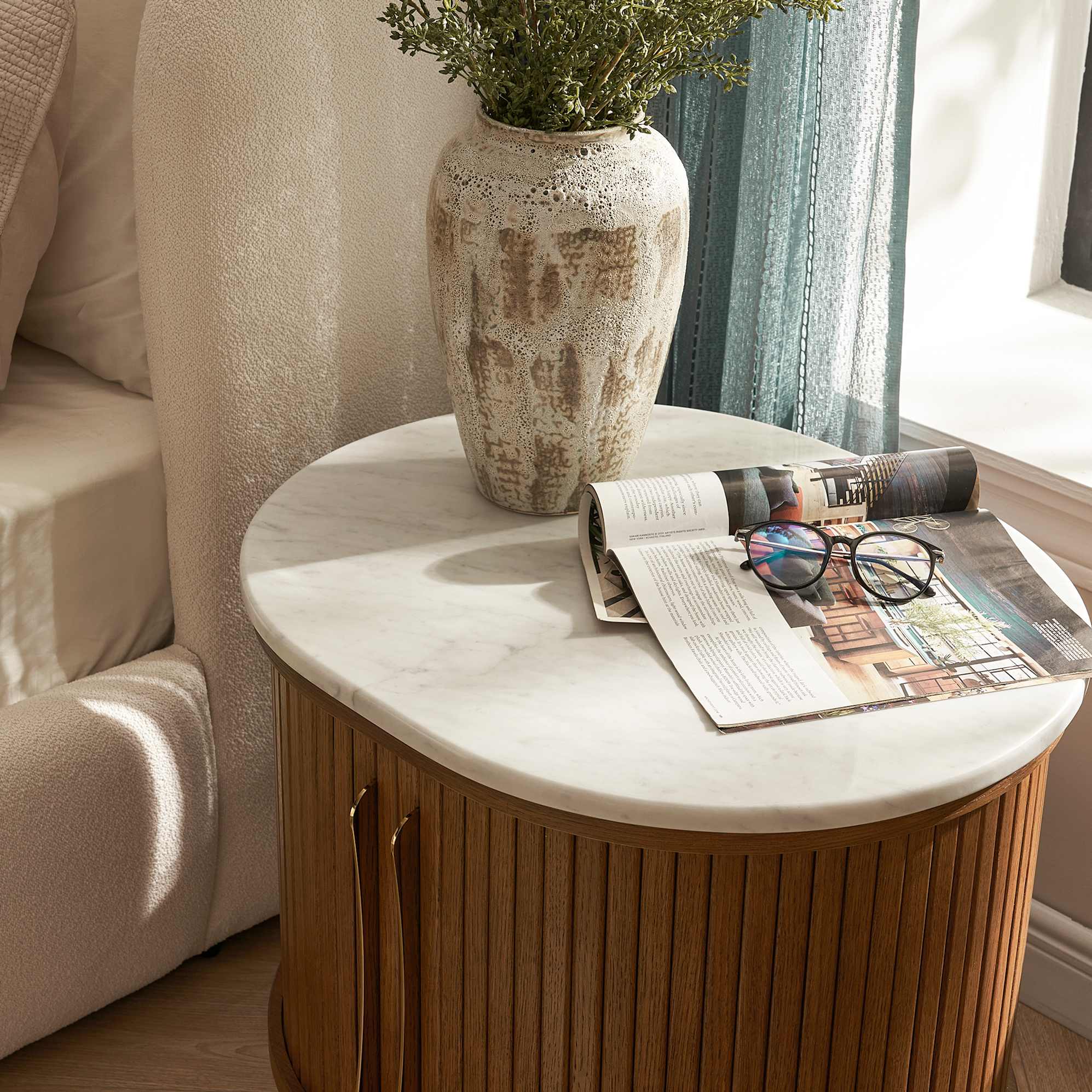 Harper Marble Storage Side Table 4