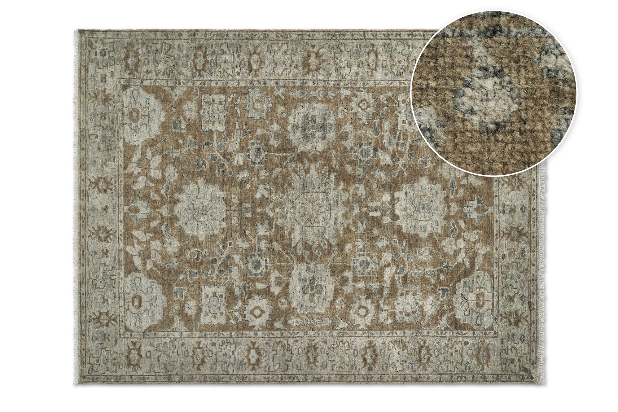 Muna Area Rug, Mud, 9'x12'