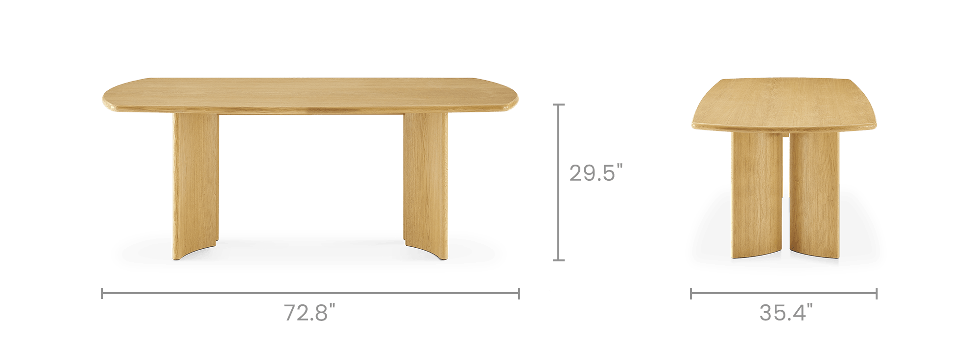 dimension of Posey Dining Table