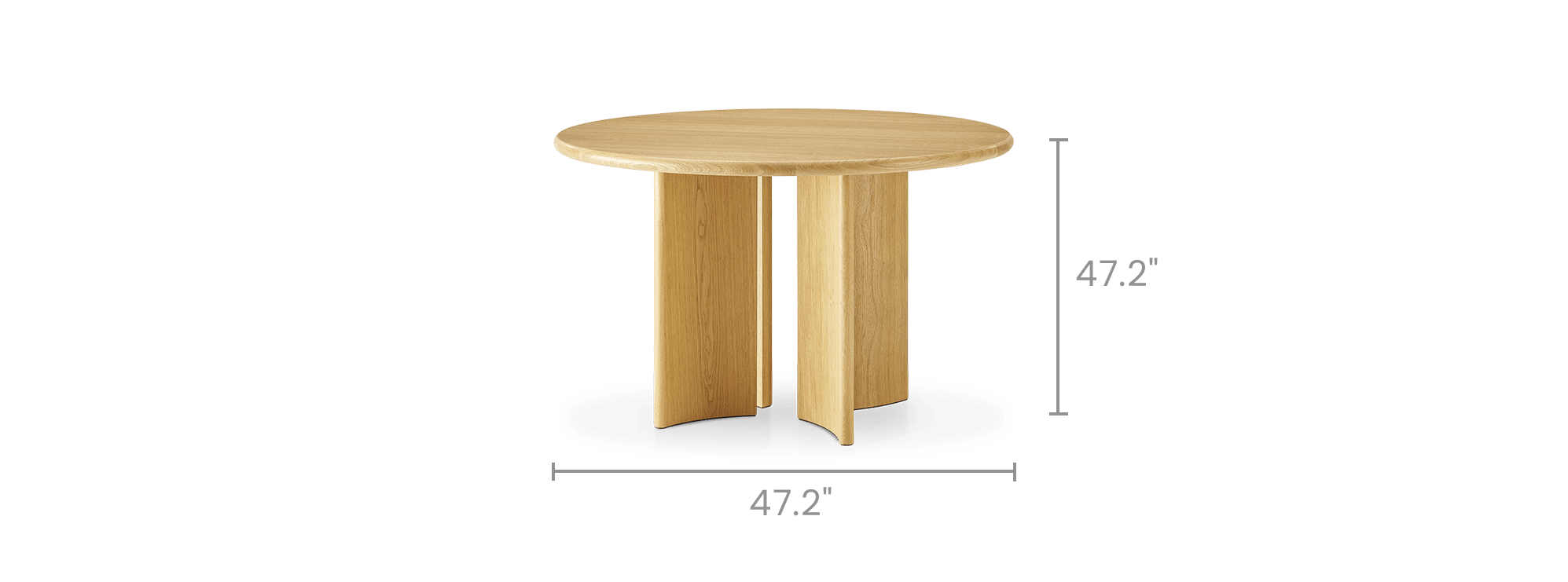 dimension of Posey Round Dining Table