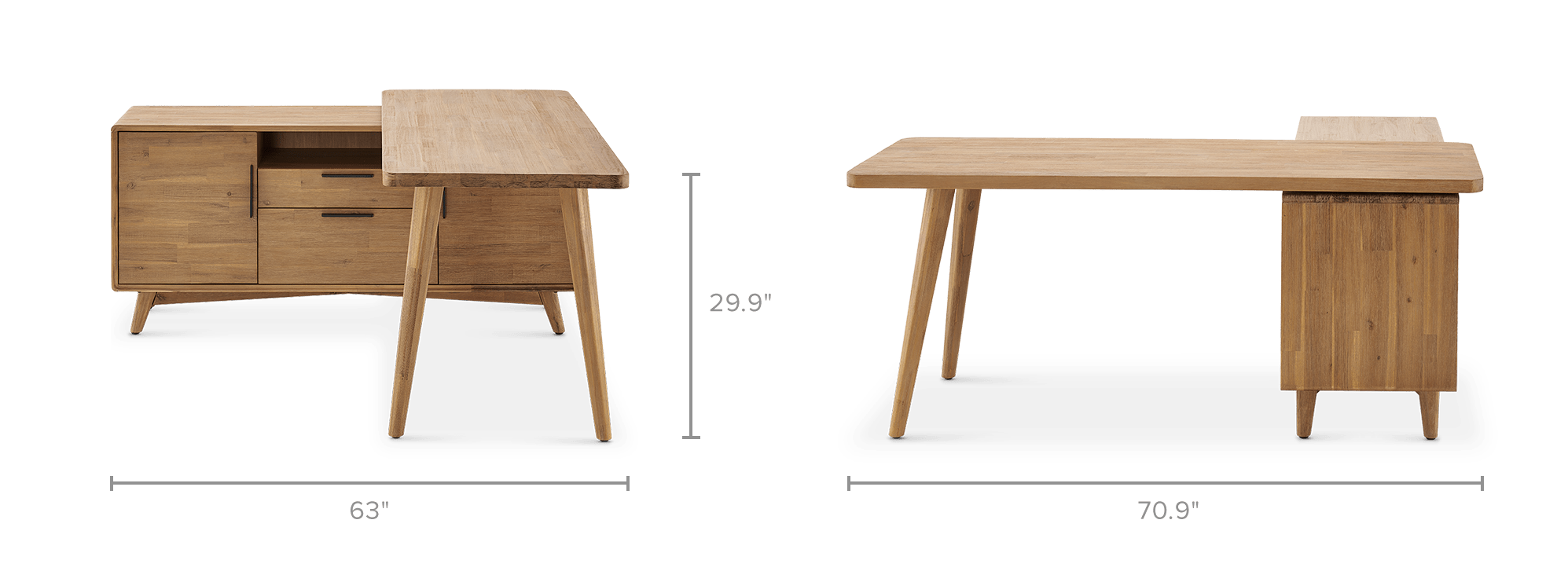 dimension of Seb L-Shaped Desk