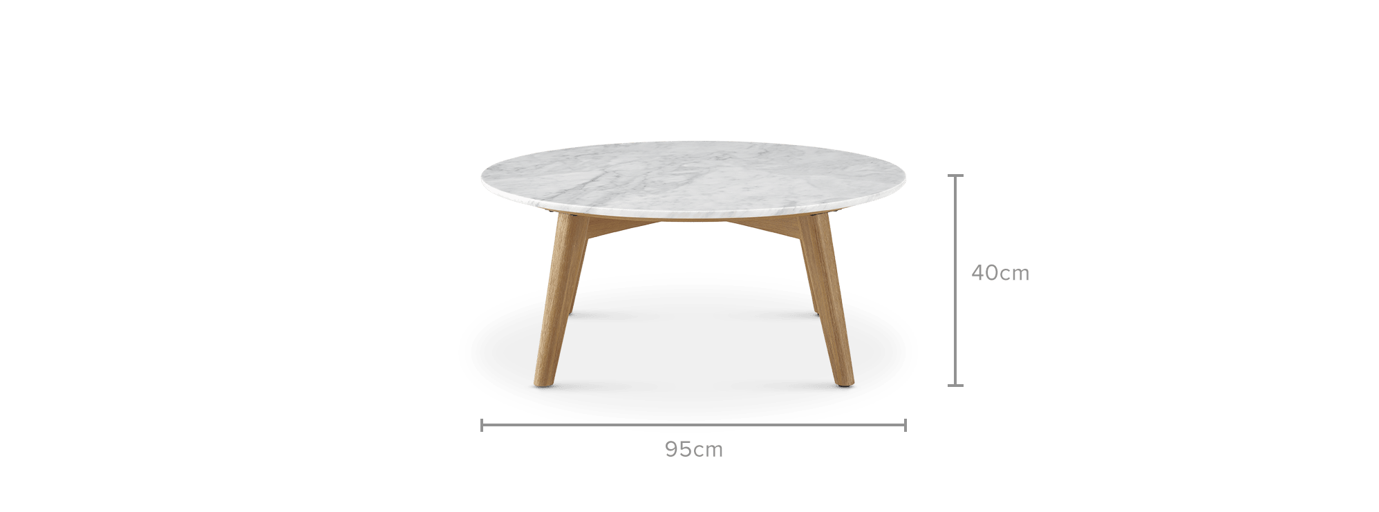 dimension of Seb Round Marble Coffee Table