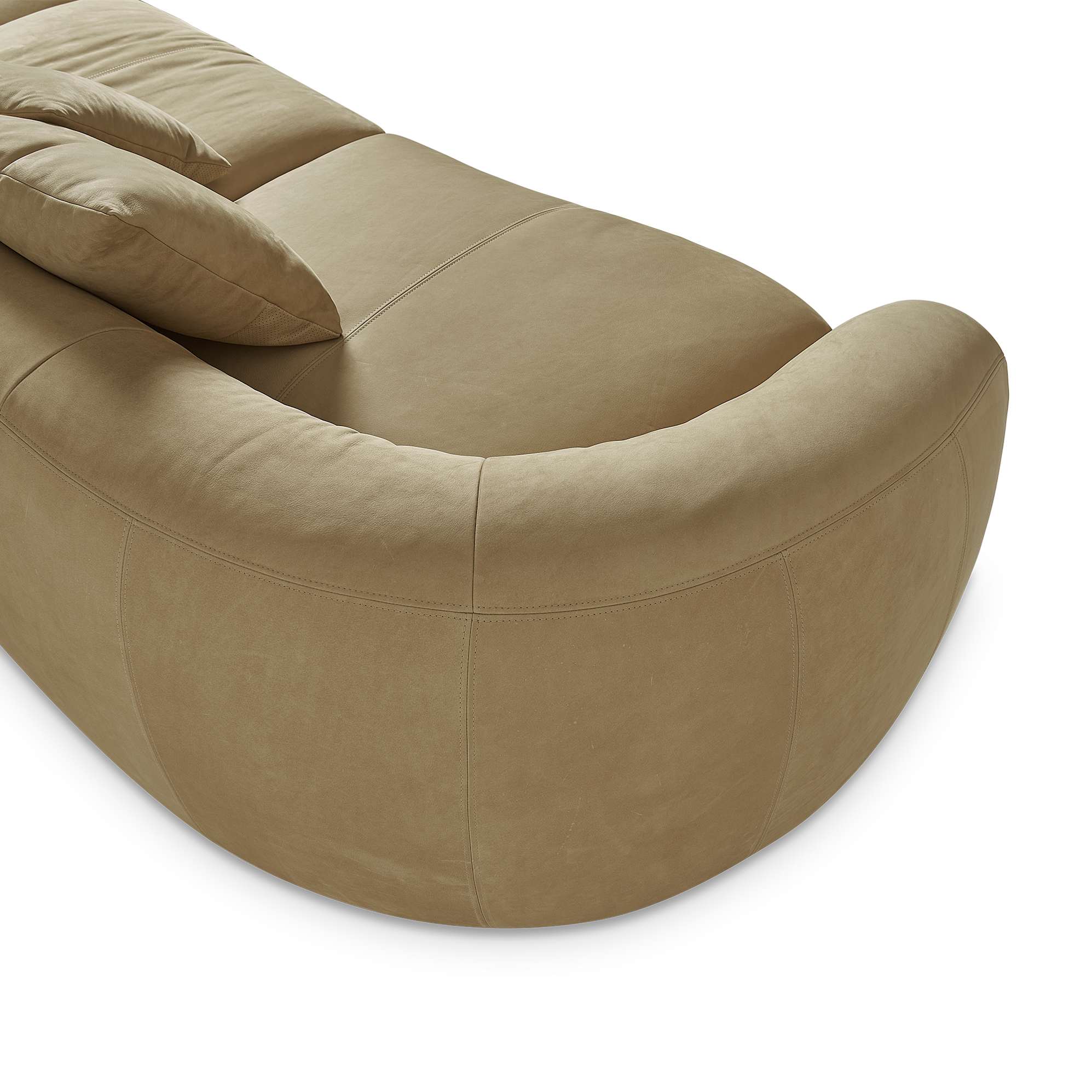 Fable Leather Extended Chaise Sectional Sofa 5