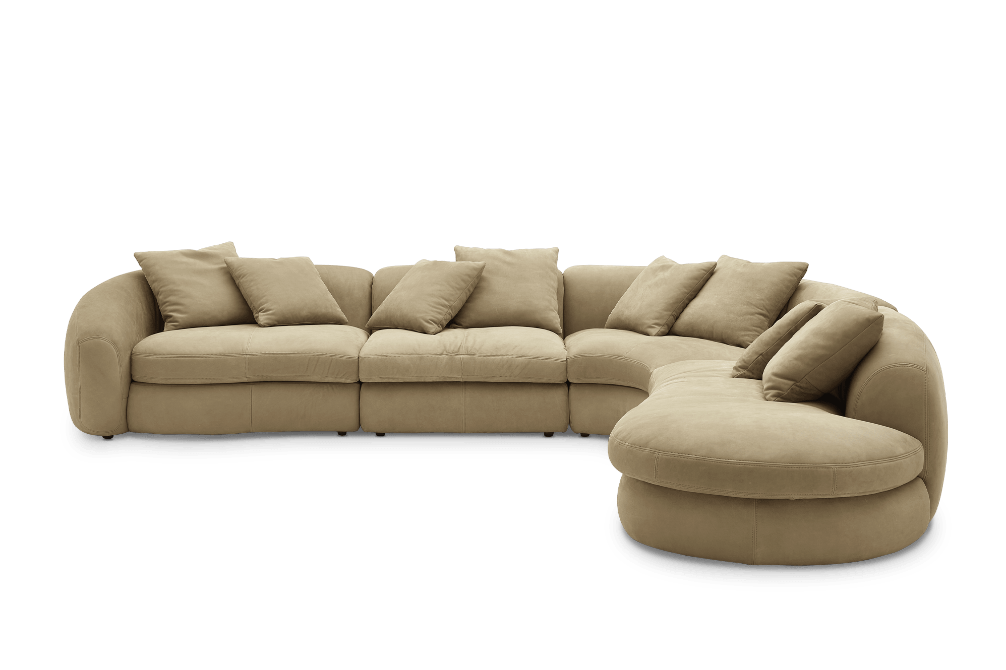 Fable Leather Extended Chaise Sectional Sofa 9