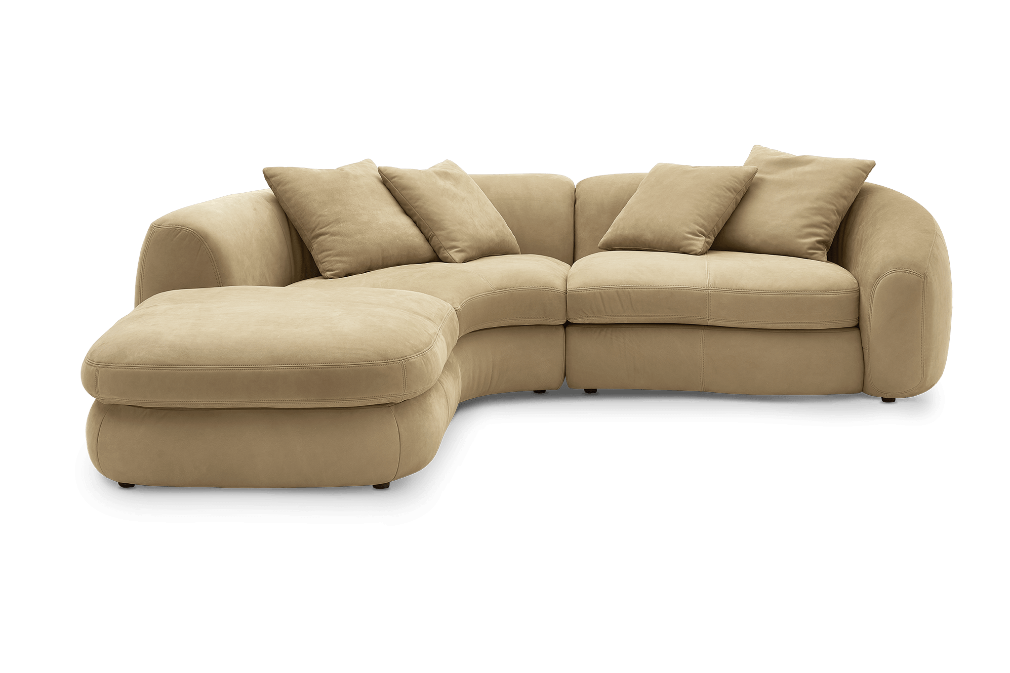 Fable Leather Single Arm Sectional Sofa 8