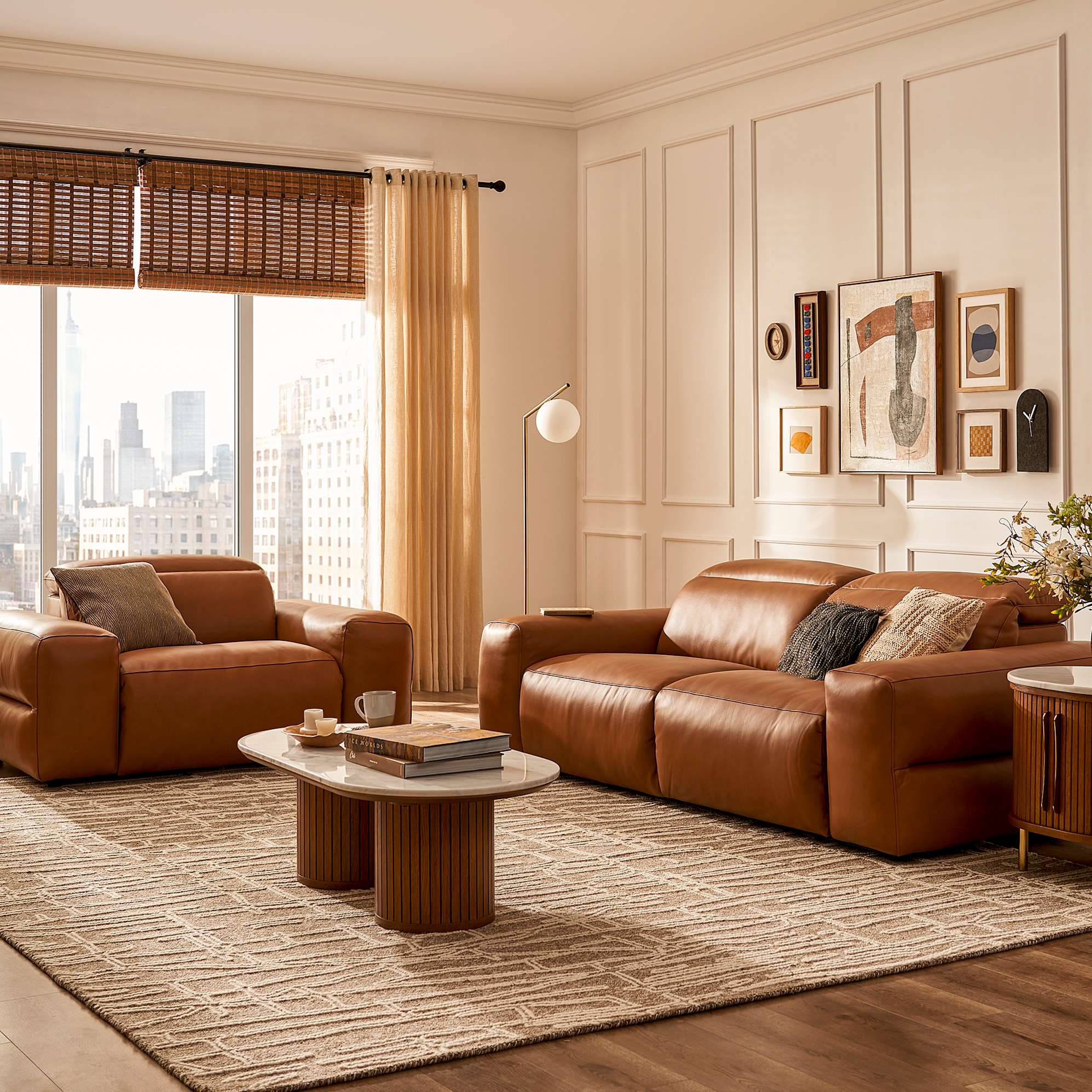 Jaron Leather Recliner 3 Seater Sofa 4