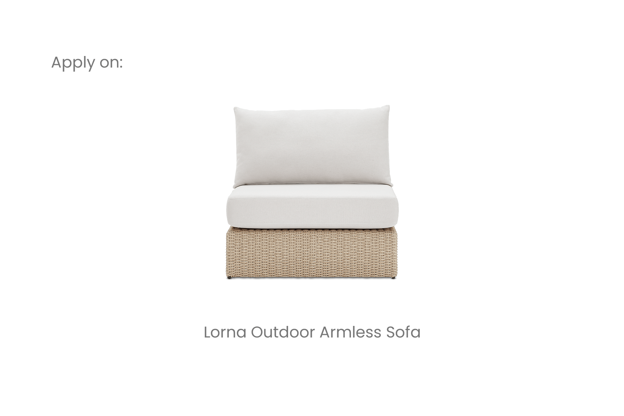 Lorna Outdoor Armless Sofa Cover 4