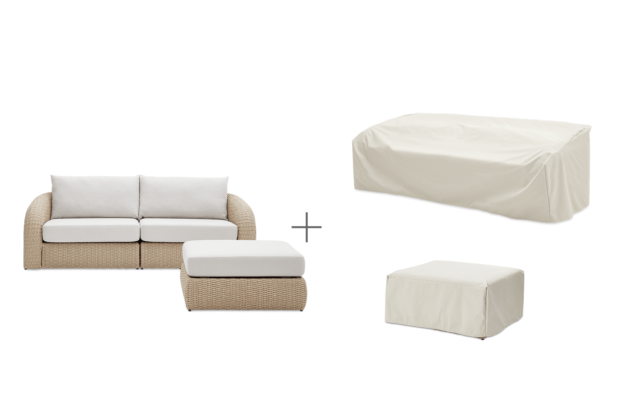 Lorna Outdoor Sofa with Ottoman