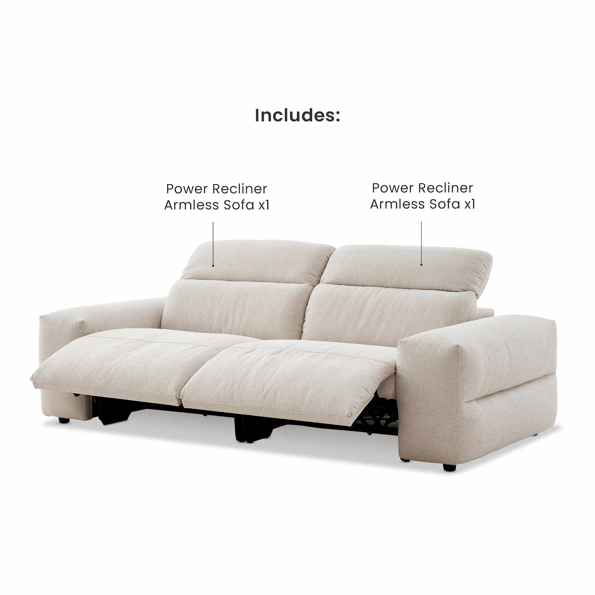 Jaron Performance Fabric Recliner 3 Seater Sofa 3