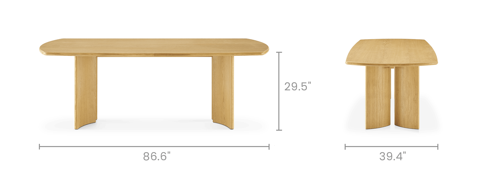 dimension of Posey Dining Table