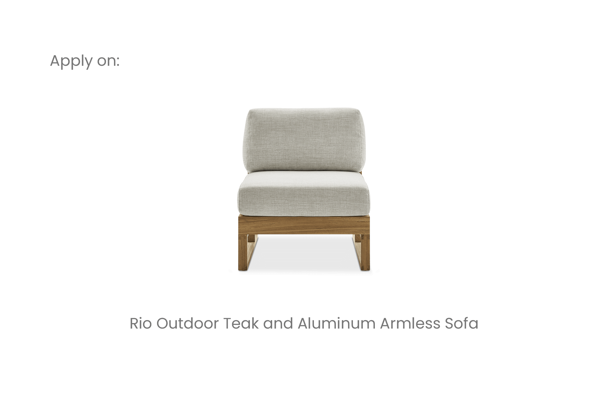 Rio Outdoor Armless Sofa Cover 4