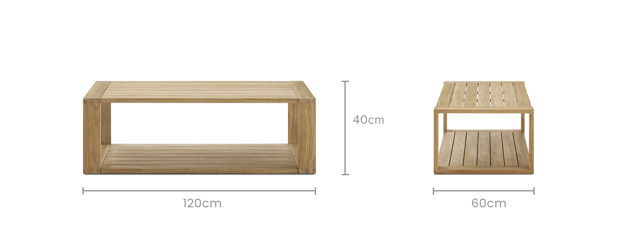 dimension of Rio Outdoor Rectangular Box Coffee Table