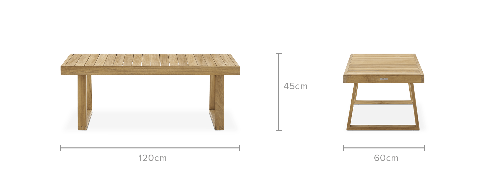 dimension of Rio Outdoor Rectangular Coffee Table