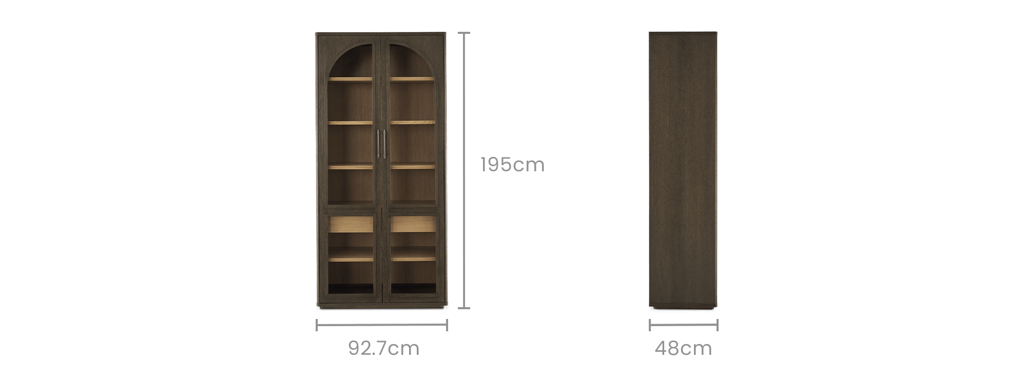 dimension of Arcadia Tall Cabinet