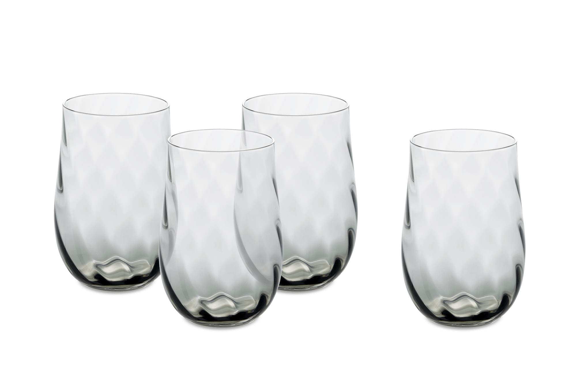 Cascade Grey Tall Drinking Glasses, Set of 4