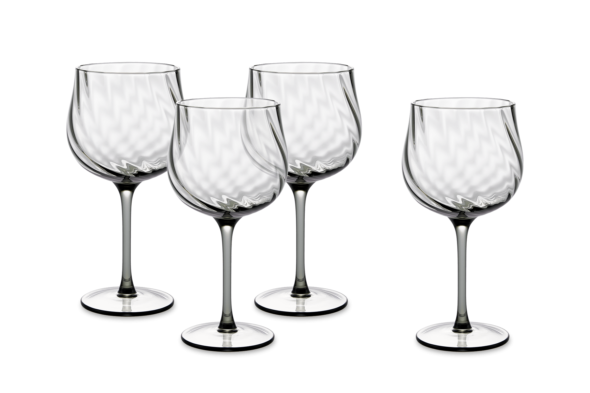 Cascade Grey All-Purpose Wine Glasses, Set of 4