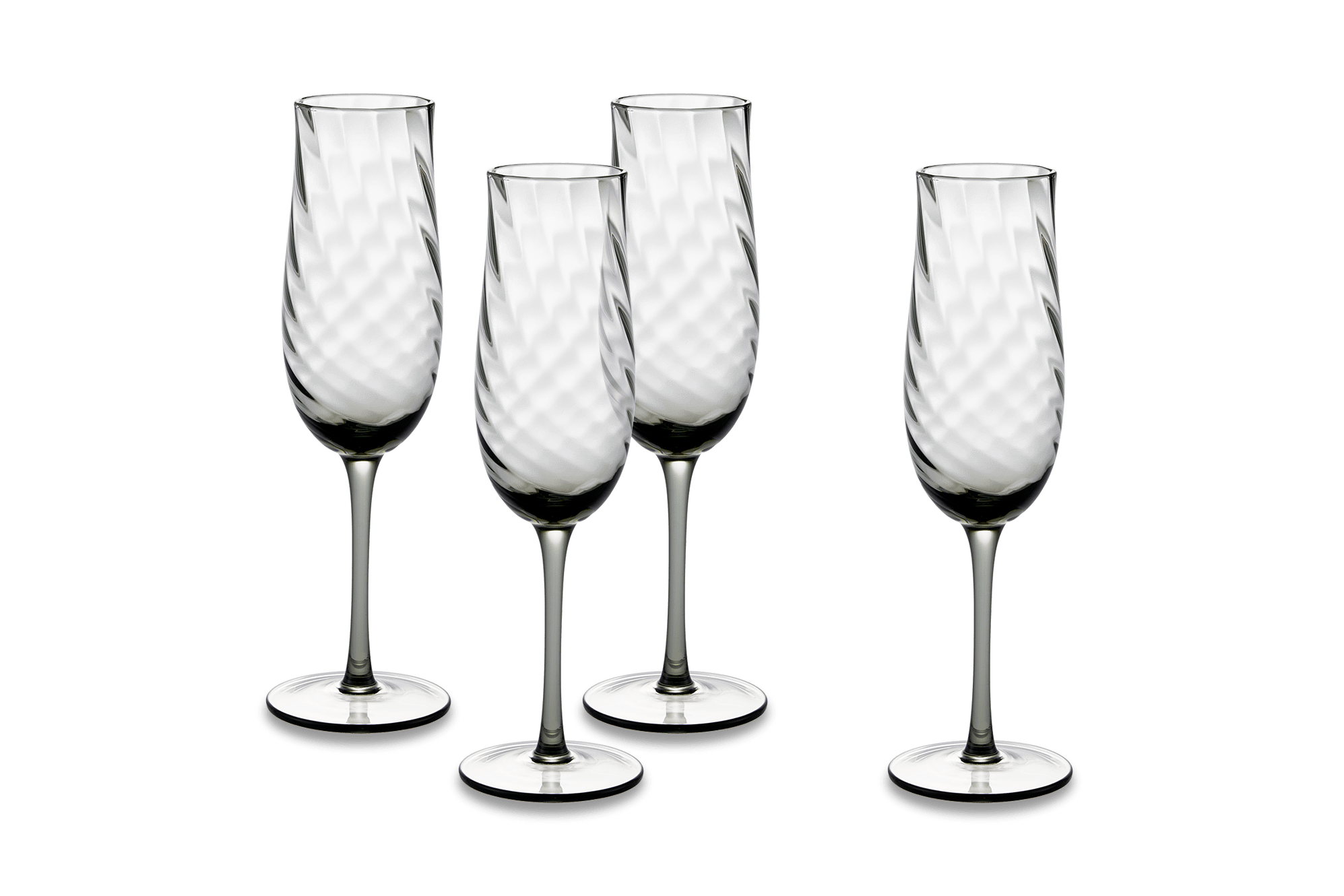 Cascade Champagne Glasses, Set of 4