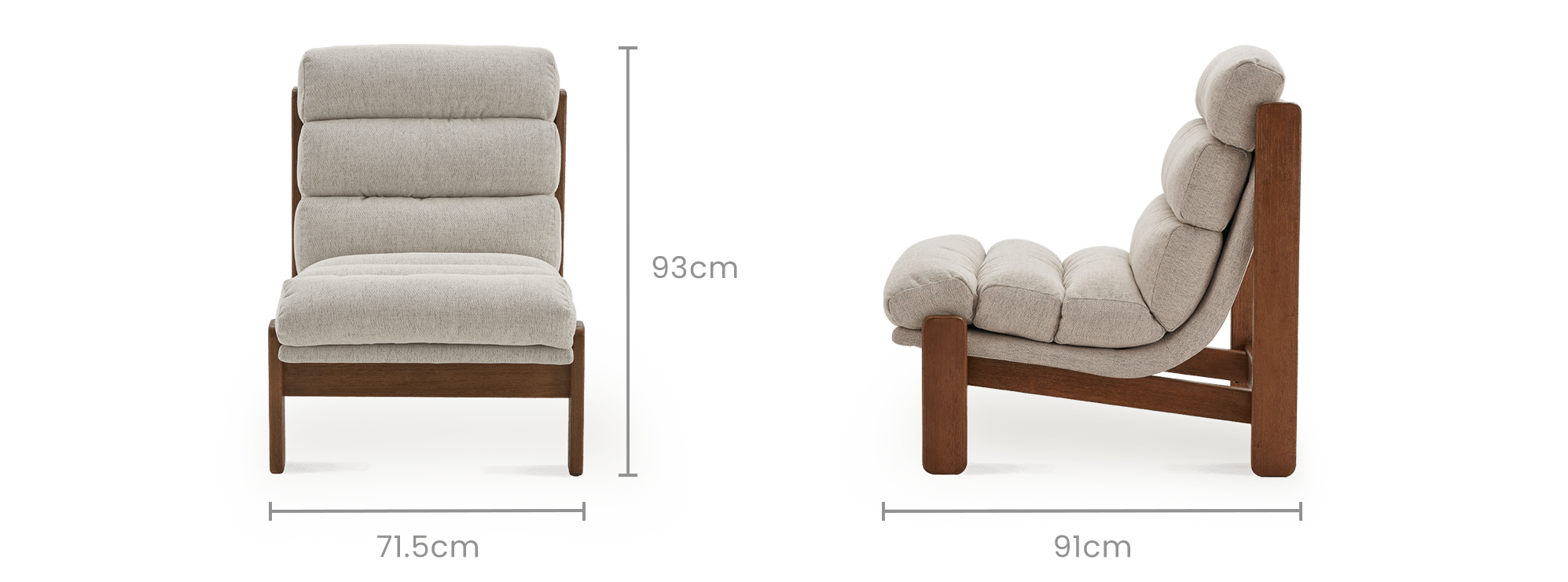 dimension of Philippe Accent Chair