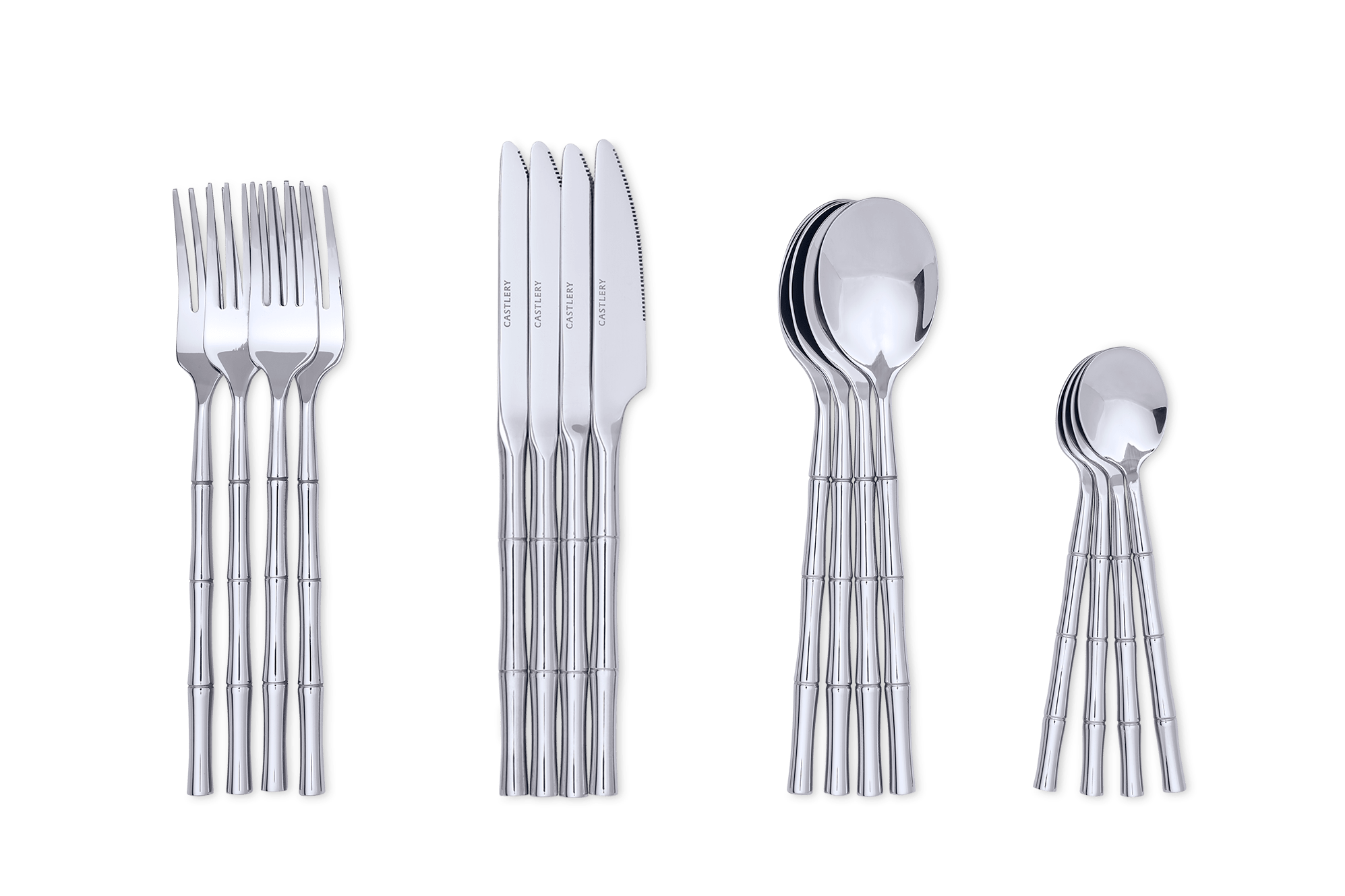 Kai 16-Piece Cutlery Set, Mirror Silver 