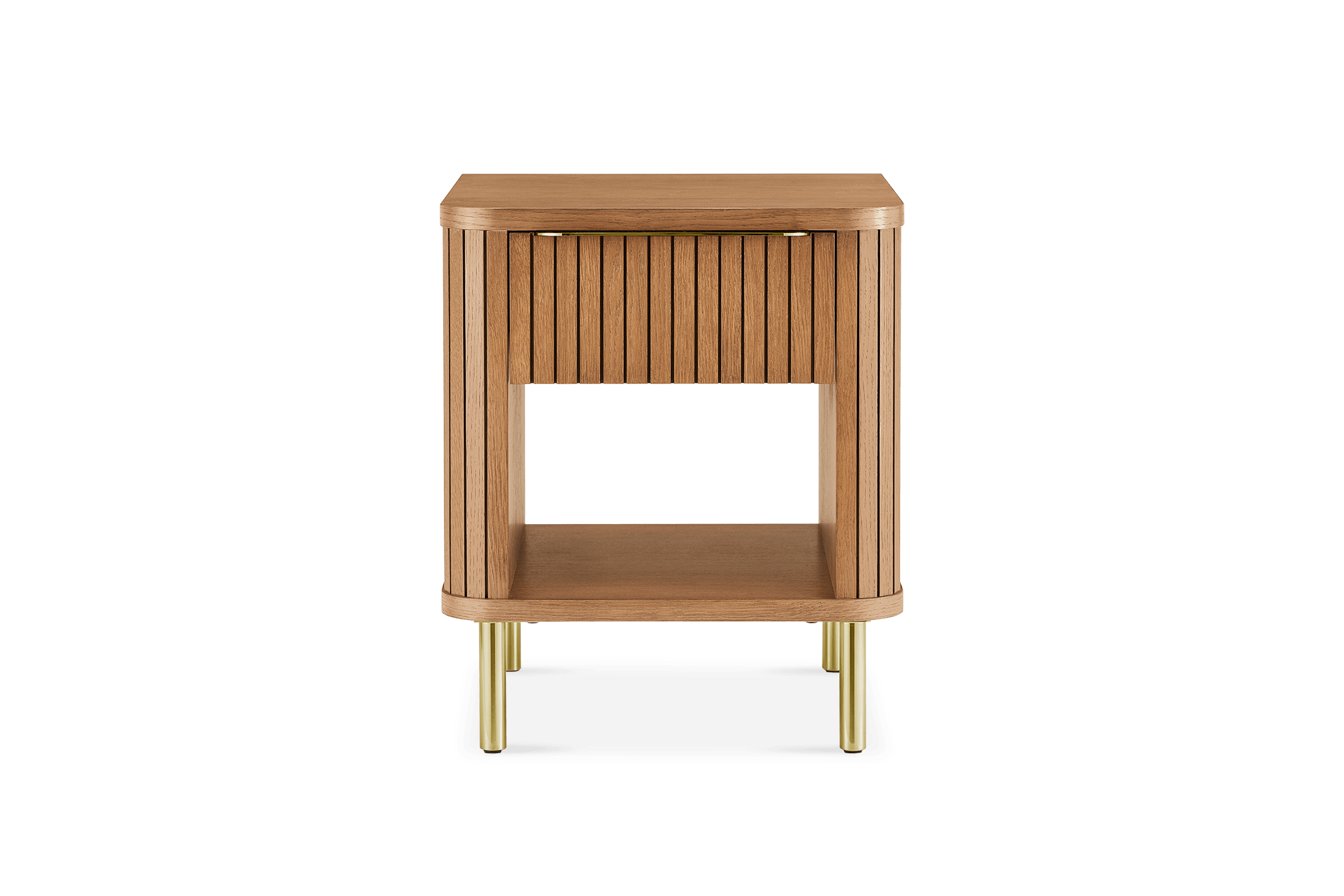 Harper 1-Drawer Bedside Table 45cm, Chestnut