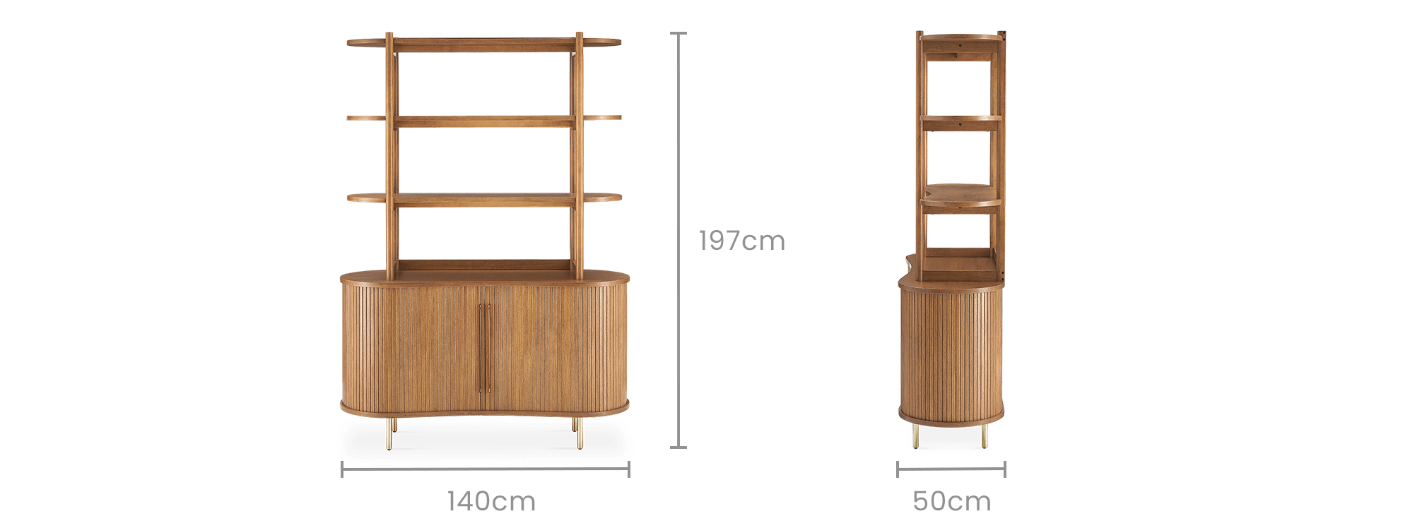 dimension of Harper Small Sideboard with Hutch