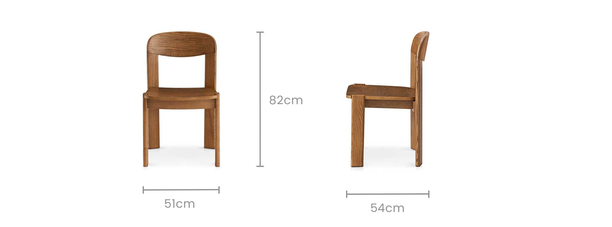 dimension of Anya Dining Chair