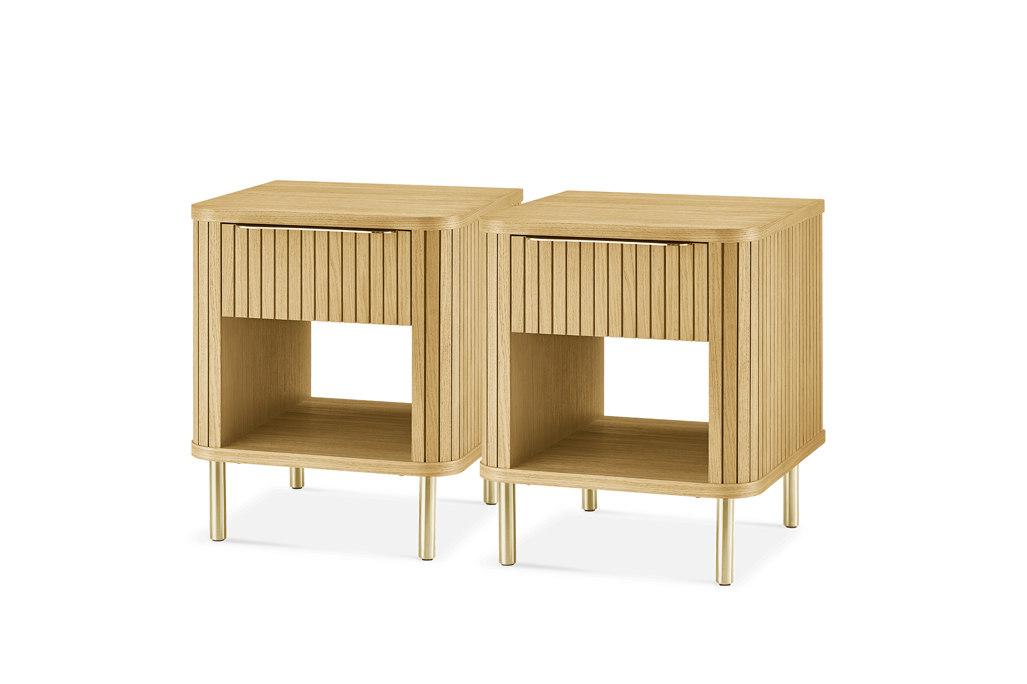 Harper 1-Drawer Nightstand 17.7'' Set of 2, Natural