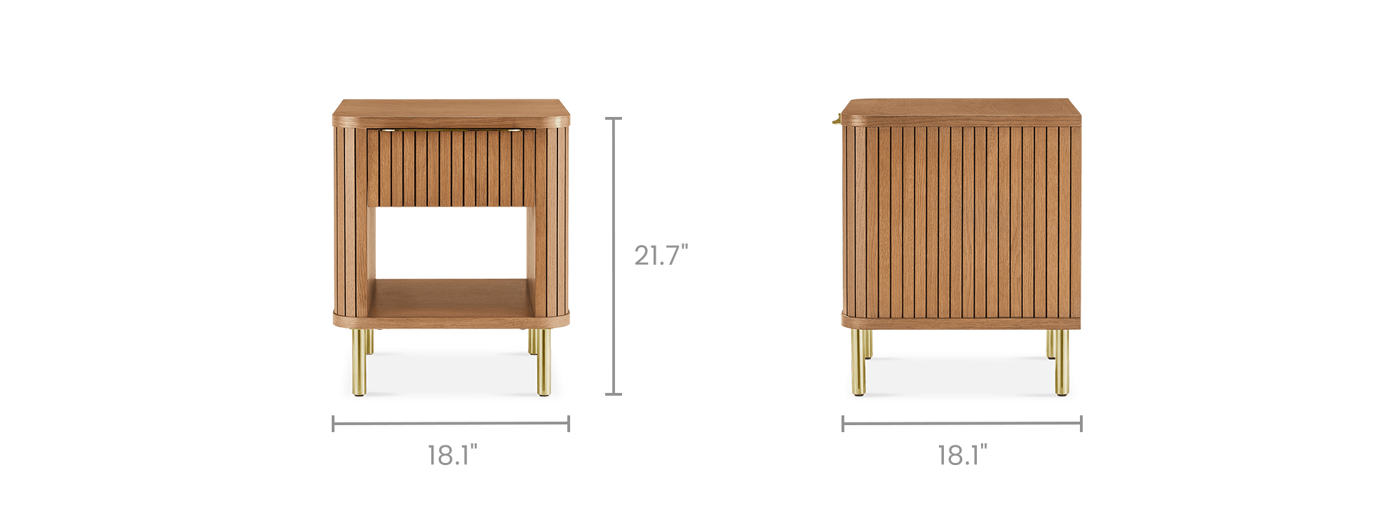 dimension of Harper 1-Drawer Nightstand