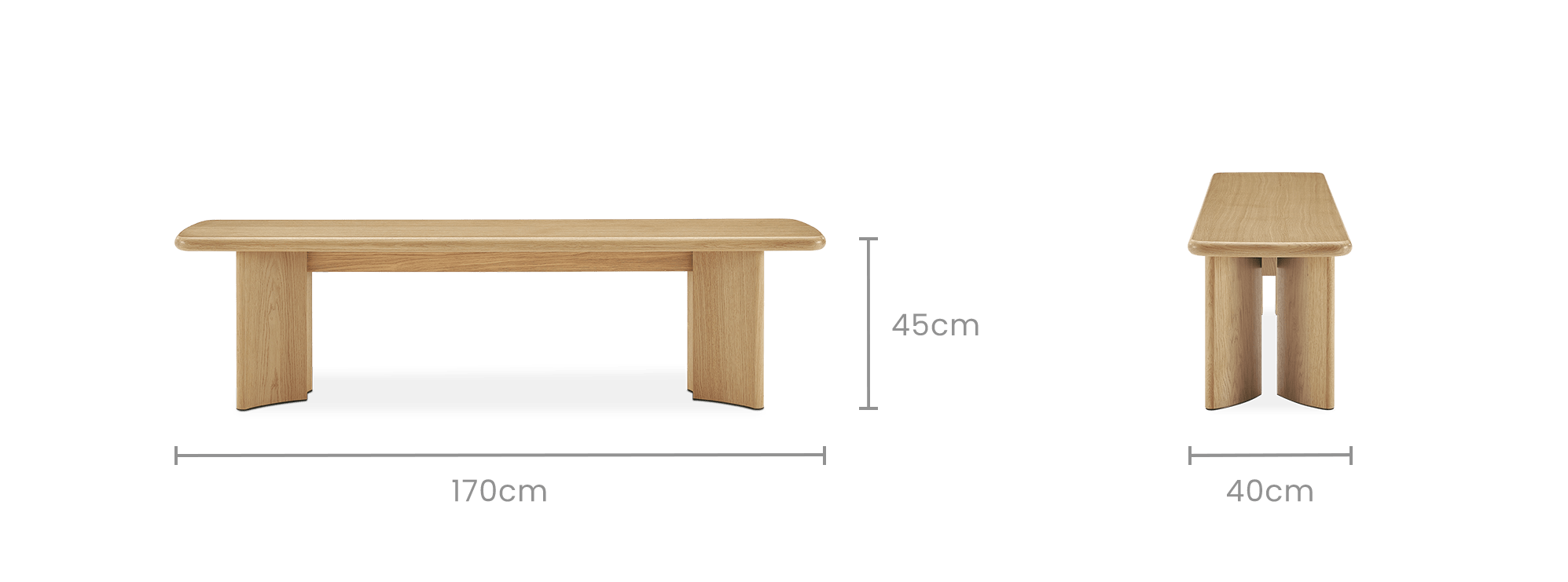 dimension of Posey Dining Bench