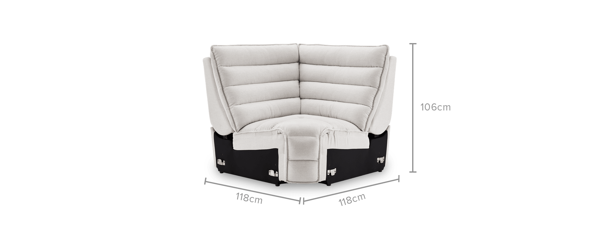 dimension of Reverie Performance Fabric Corner Sofa