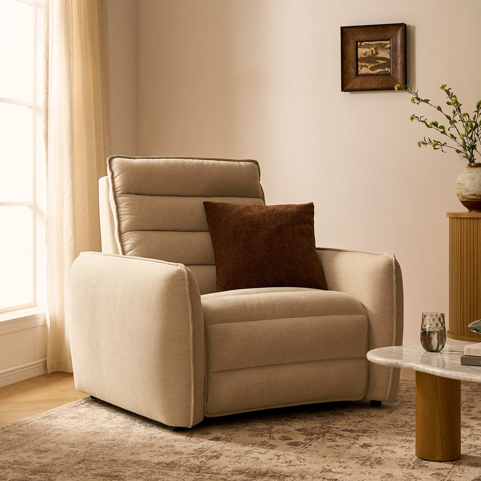 Reverie Performance Fabric Power Recliner Armchair 4