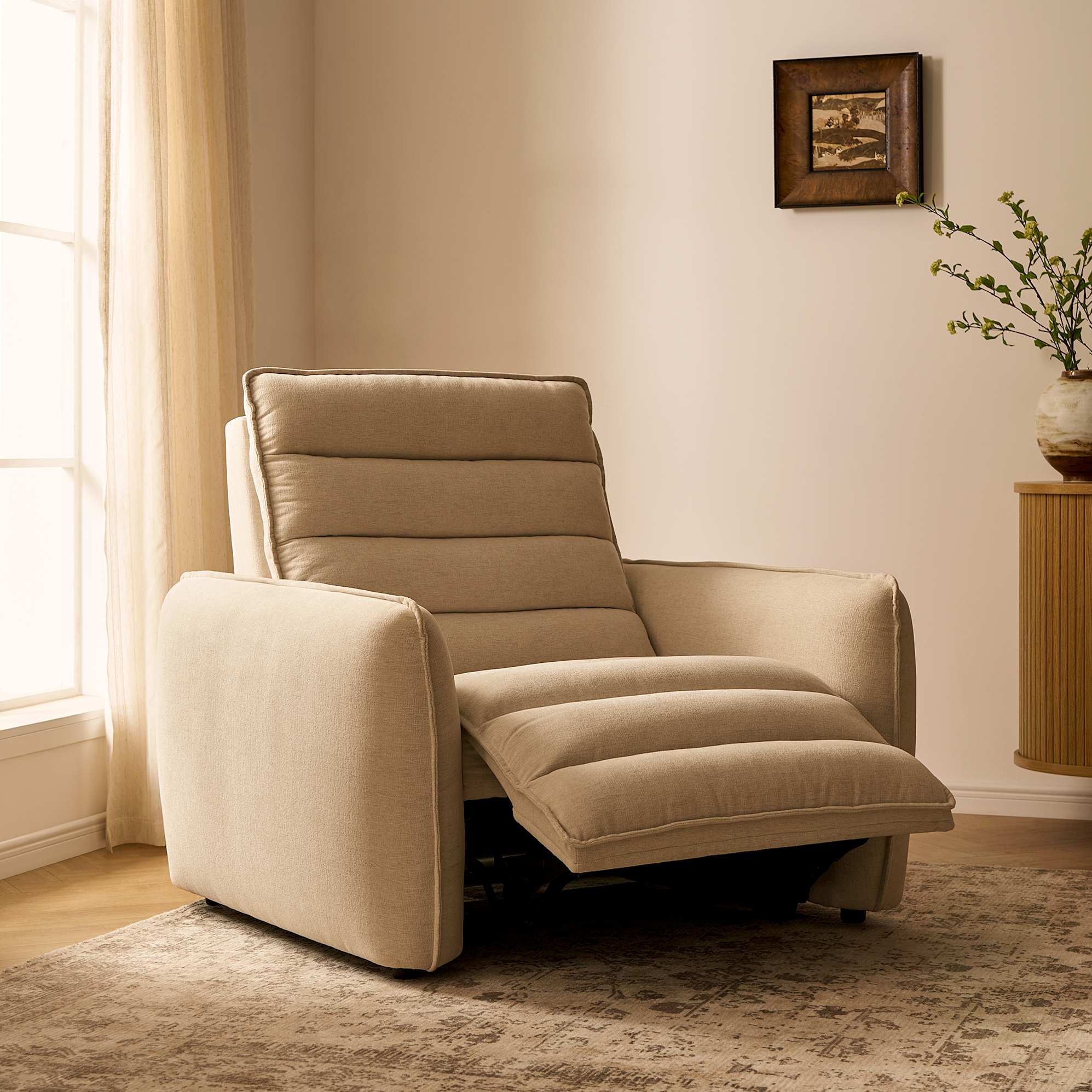 Reverie Power Recliner Armchair, (Performance Anderson) Cream lifestyle