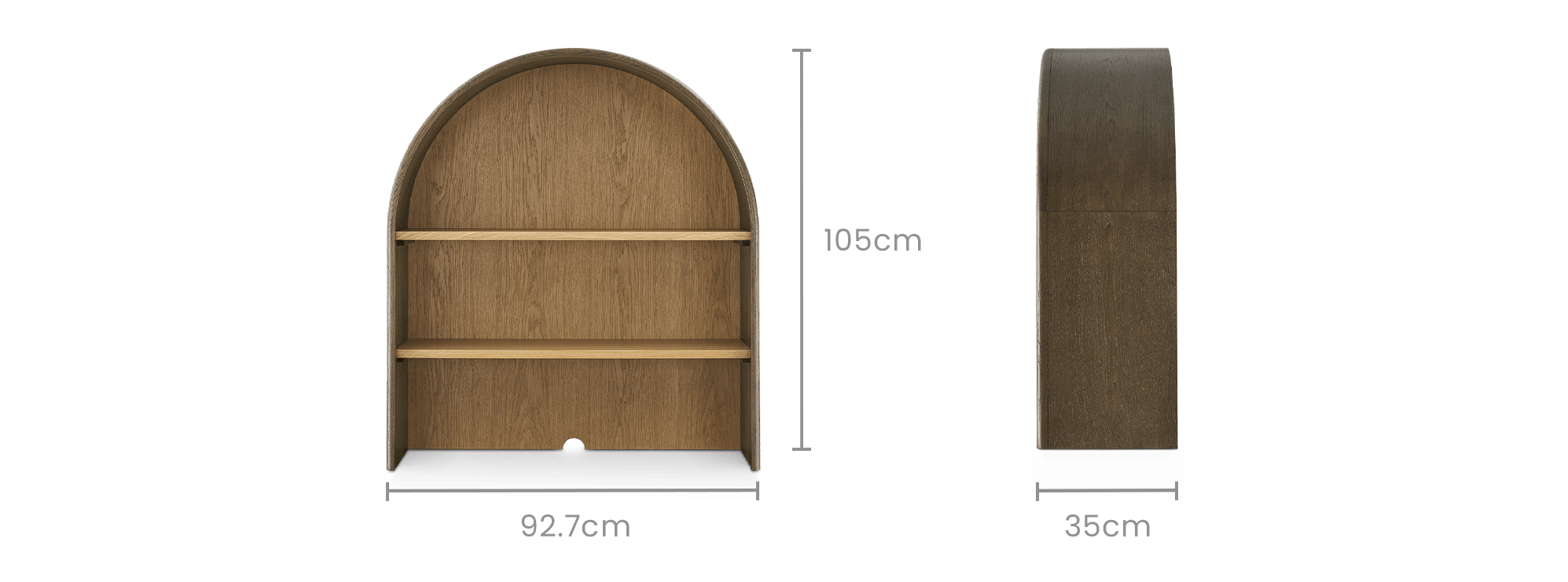 dimension of Arcadia Small Shelving Unit