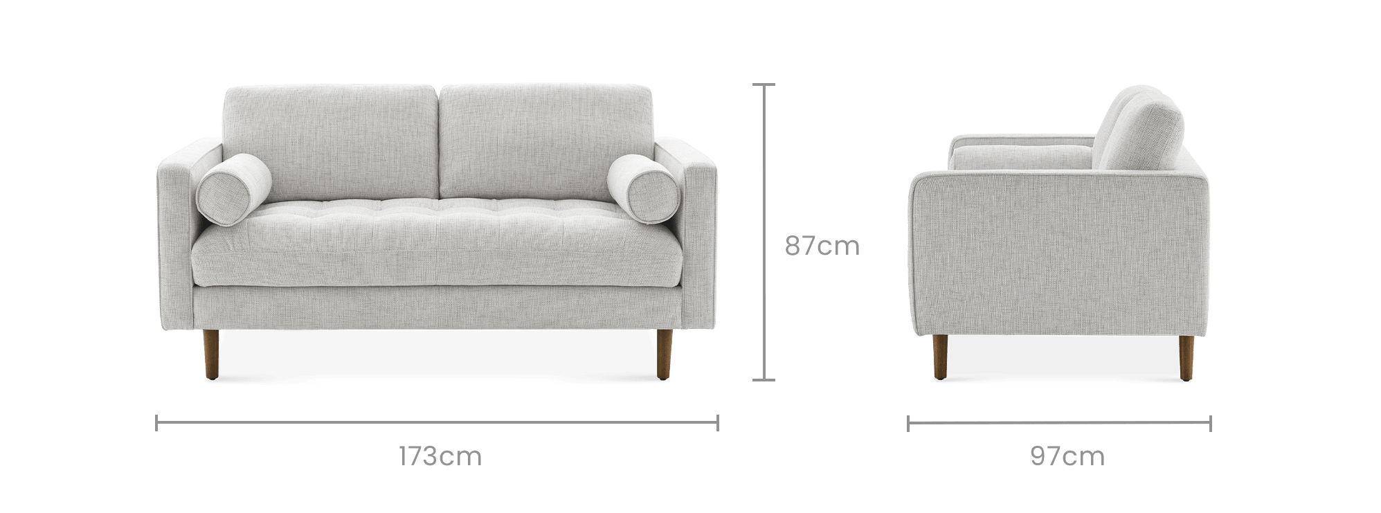 dimension of Madison 2 Seater Sofa