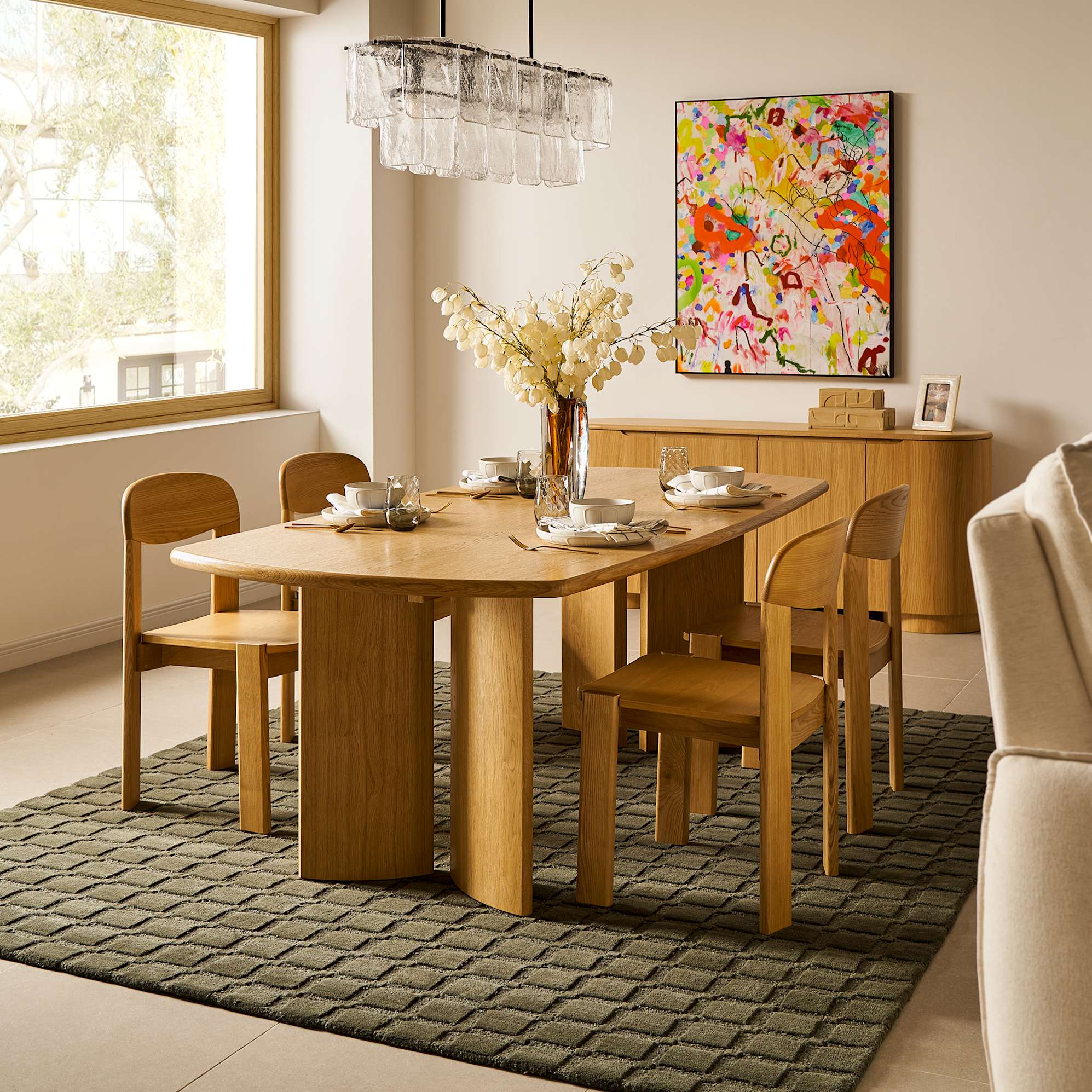 Anya Leather Dining Chair Set