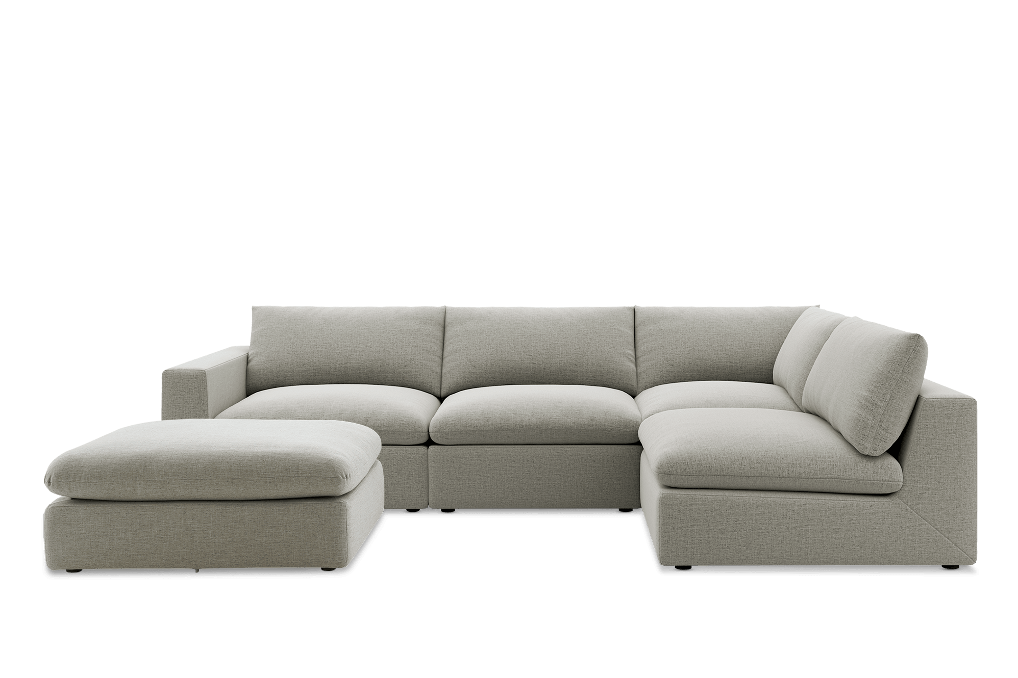 Dawson Chaise Sofa with Footstool Right Facing, Seagull