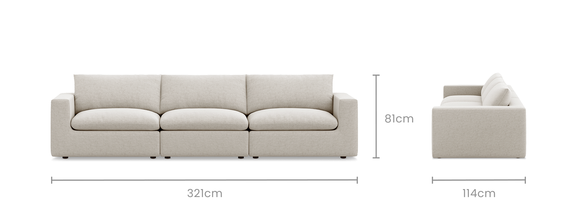 dimension of Dawson Extended Sofa